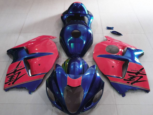 1997-2007 Glossy Blue and Red Suzuki GSXR 1300 Motorcycle Fairings UK