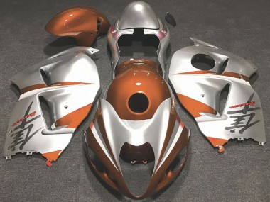 Buy 1997-2007 Glossy Orange and Silver Suzuki GSXR 1300 Motorcycle Fairings UK