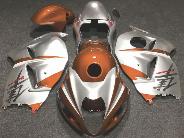 1997-2007 Glossy Orange and Silver Suzuki GSXR 1300 Motorcycle Fairings UK