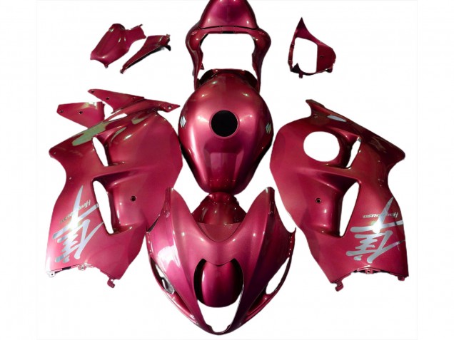 1997-2007 Glossy Red Silver Logo Suzuki GSXR 1300 Motorcycle Fairings UK