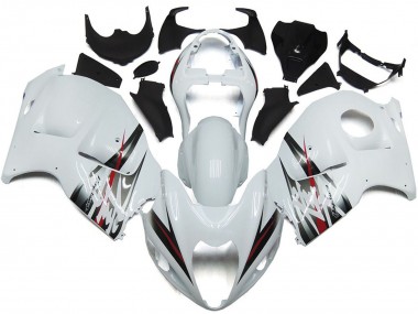 Buy 1997-2007 Glossy White and Silver Style Suzuki GSXR 1300 Motorcycle Fairings UK