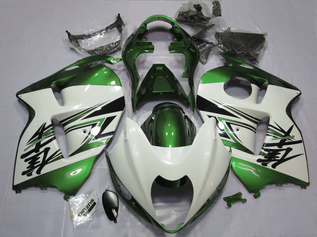1997-2007 Glossy White Green Suzuki GSXR 1300 Motorcycle Fairings UK