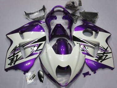Buy 1997-2007 Glossy White Purple Suzuki GSXR 1300 Motorcycle Fairings UK