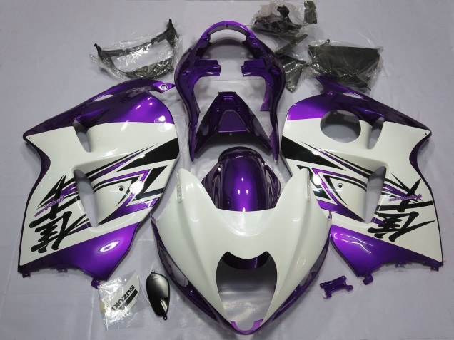 1997-2007 Glossy White Purple Suzuki GSXR 1300 Motorcycle Fairings UK