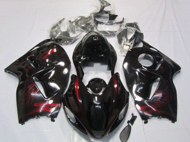 Buy 1997-2007 Red Glossy Black Suzuki GSXR 1300 Motorcycle Fairings UK