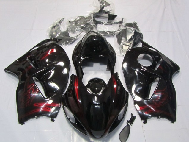 1997-2007 Red Glossy Black Suzuki GSXR 1300 Motorcycle Fairings UK