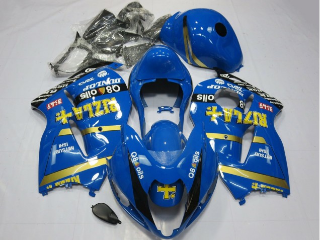 1997-2007 Blue Gold Rizla Suzuki GSXR 1300 Motorcycle Fairings UK