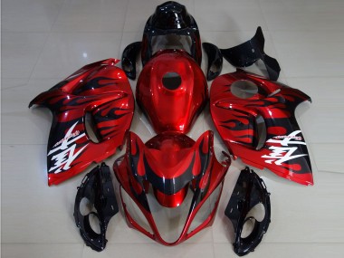 Buy 2008-2020 Red Black Flame Suzuki GSXR 1300 Motorcycle Fairings UK