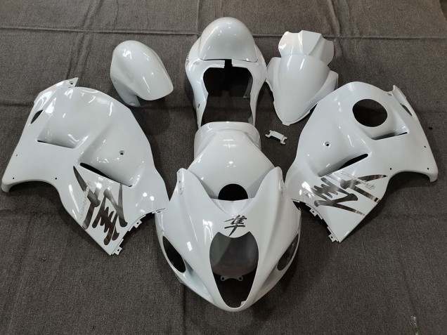 1997-2007 White OEM Style with Silver Decals Suzuki GSXR 1300 Motorcycle Fairings UK