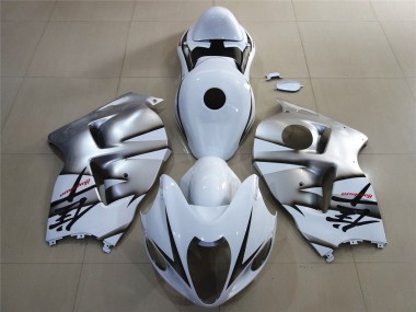Buy 1997-2007 White Silver Suzuki GSXR 1300 Motorcycle Fairings UK