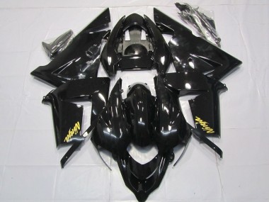 Buy 2004-2005 Glossy Black Gold Kawasaki ZX10R Motorcycle Fairings UK