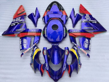 Buy 2004-2005 Blue and Red Trick Star Kawasaki ZX10R Motorcycle Fairings UK