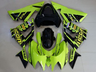 Buy 2004-2005 Custom High Viz Yellow Kawasaki ZX10R Motorcycle Fairings UK