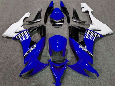 Buy 2008-2010 White Blue Black Kawasaki ZX10R Motorcycle Fairings UK