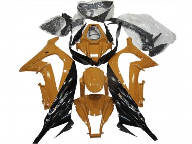 Buy 2011-2015 Dark Orange Glossy Black Kawasaki ZX10R Motorcycle Fairings UK