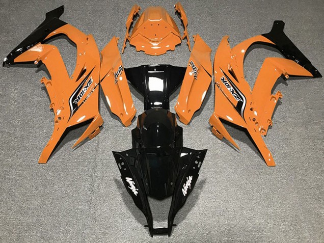 2011-2015 Orange Glossy Black Kawasaki ZX10R Motorcycle Fairings UK