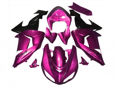 Buy 2006-2007 Pink Glossy Black Kawasaki ZX10R Motorcycle Fairings UK