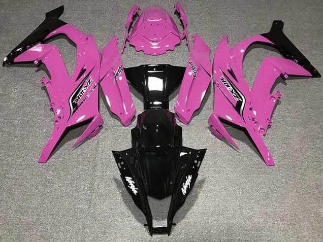 2011-2015 Pink Glossy Black Kawasaki ZX10R Motorcycle Fairings UK