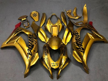 Buy 2016-2019 Gold Black Red Kawasaki ZX10R Motorcycle Fairings UK