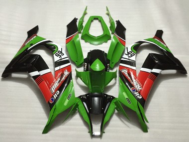 Buy 2011-2015 Green Red White Black Elf Motorcard 66 Kawasaki ZX10R Motorcycle Fairings UK
