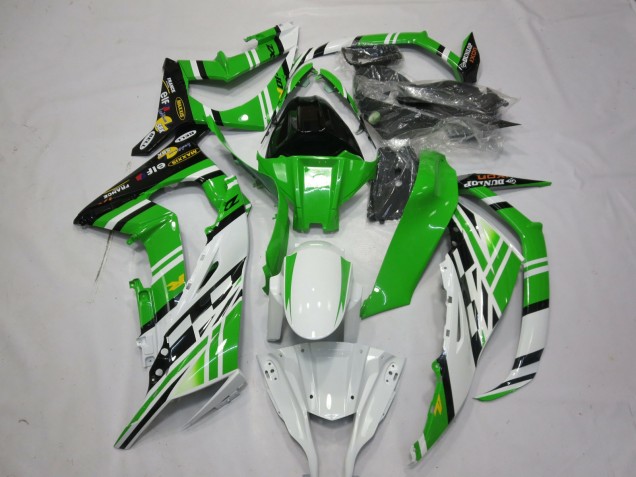 2011-2015 White Green Yellow Black Maxxis Dunlop Kawasaki ZX10R Motorcycle Fairings UK