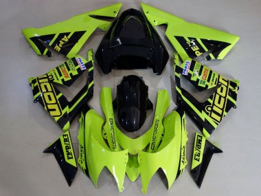 Buy 2004-2005 High Viz Yellow and Black Kawasaki ZX10R Motorcycle Fairings UK