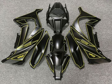 Buy 2011-2015 Matte Black Yellow Lining Kawasaki ZX10R Motorcycle Fairings UK