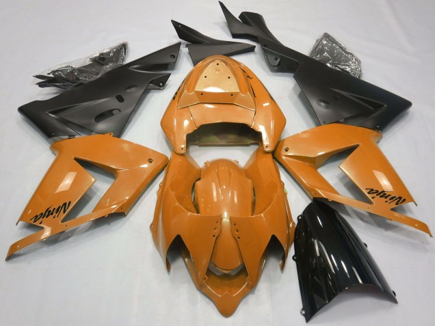 2004-2005 Pearl Orange Black Kawasaki ZX10R Motorcycle Fairings UK
