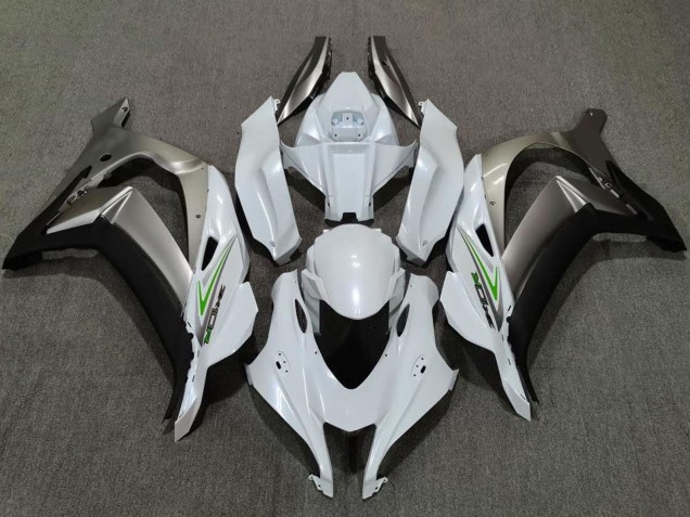 2016-2019 Pearl White Silver Kawasaki ZX10R Motorcycle Fairings UK
