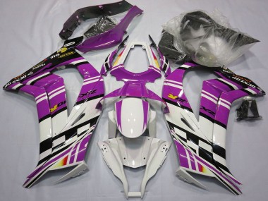 Buy 2011-2015 Purple Black White Yellow Kawasaki ZX10R Motorcycle Fairings UK