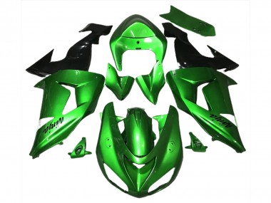 Buy 2006-2007 Green Glossy Black Kawasaki ZX10R Motorcycle Fairings UK