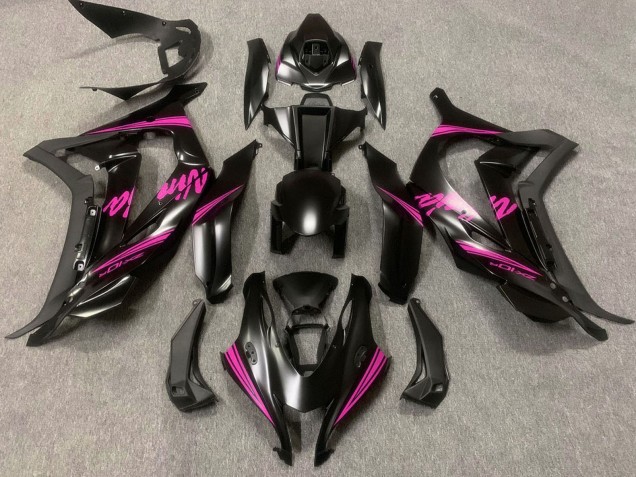 2016-2019 Matte Black Pink Ninja Kawasaki ZX10R Motorcycle Fairings UK