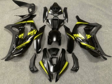 Buy 2016-2019 Matte Black Yellow Ninja Kawasaki ZX10R Motorcycle Fairings UK