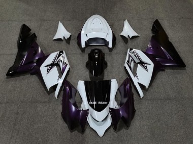 Buy 2004-2005 White Purple and Black Kawasaki ZX10R Motorcycle Fairings UK