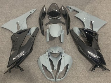 Buy 2009-2012 Grey Glossy Black Kawasaki ZX6R Motorcycle Fairings UK