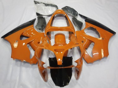 Buy 2000-2002 Orange Glossy Black Kawasaki ZX6R Motorcycle Fairings UK