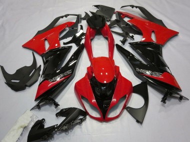 Buy 2009-2012 Red Glossy Black Kawasaki ZX6R Motorcycle Fairings UK
