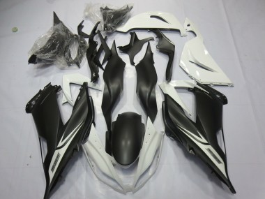 Buy 2013-2018 White Matte Black Kawasaki ZX6R Motorcycle Fairings UK