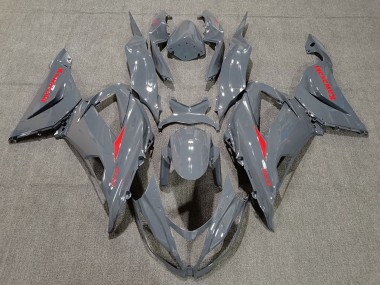 Buy 2013-2018 Nardo Grey Red Kawasaki ZX6R Motorcycle Fairings UK