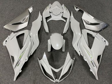 Buy 2013-2018 Pearl White Green Kawasaki ZX6R Motorcycle Fairings UK