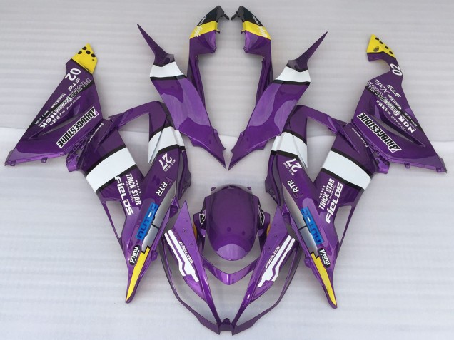 2013-2018 Purple Yellow White Blue Kawasaki ZX6R Motorcycle Fairings UK