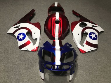 Buy 2002-2006 Red Blue White Star Captain America Kawasaki ZX12R Motorcycle Fairings UK