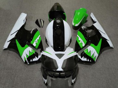 Buy 2002-2006 Green Black White Shark Kawasaki ZX12R Motorcycle Fairings UK