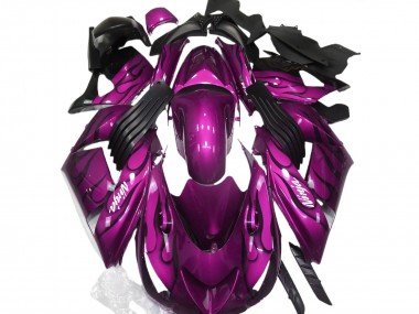 Buy 2006-2011 Purple Black Flame White Ninja Kawasaki ZX14R Motorcycle Fairing UK