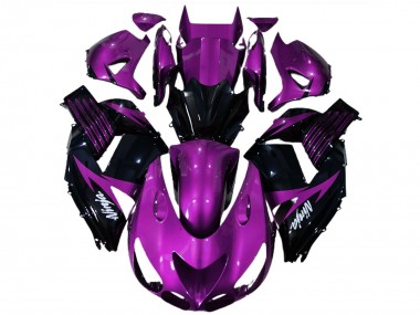 Buy 2006-2011 Purple Glossy Black White Ninja Kawasaki ZX14R Motorcycle Fairings UK
