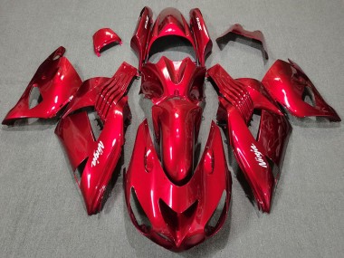 Buy 2006-2011 Red White Ninja Kawasaki ZX14R Motorcycle Fairings UK