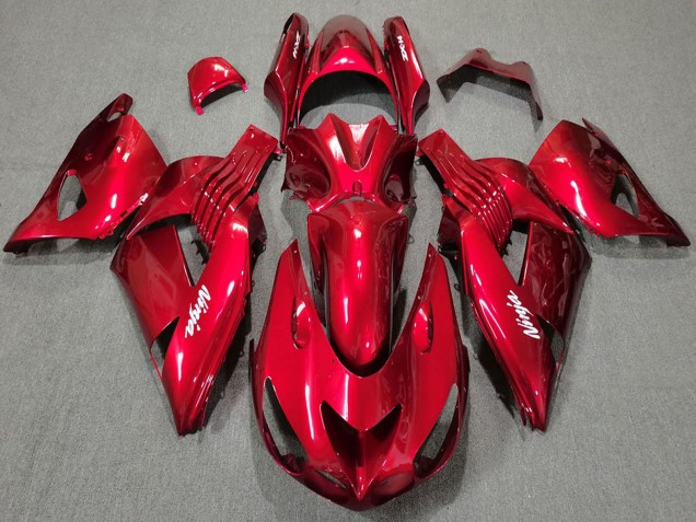 2006-2011 Red White Ninja Kawasaki ZX14R Motorcycle Fairings UK