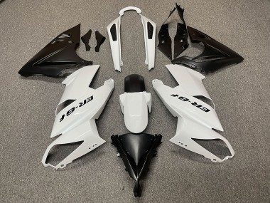 Buy 2009-2011 White Matte Black Kawasaki Ninja ER6F Motorcycle Fairings UK