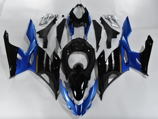 2018-2024 Blue Glossy Black Kawasaki Ninja 400 Motorcycle Fairings UK