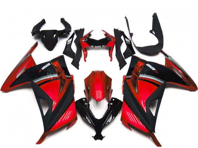 2013-2018 Red Black Kawasaki Ninja 300 Motorcycle Fairings UK